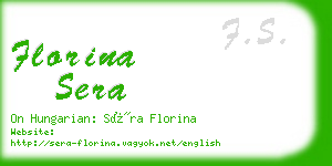 florina sera business card